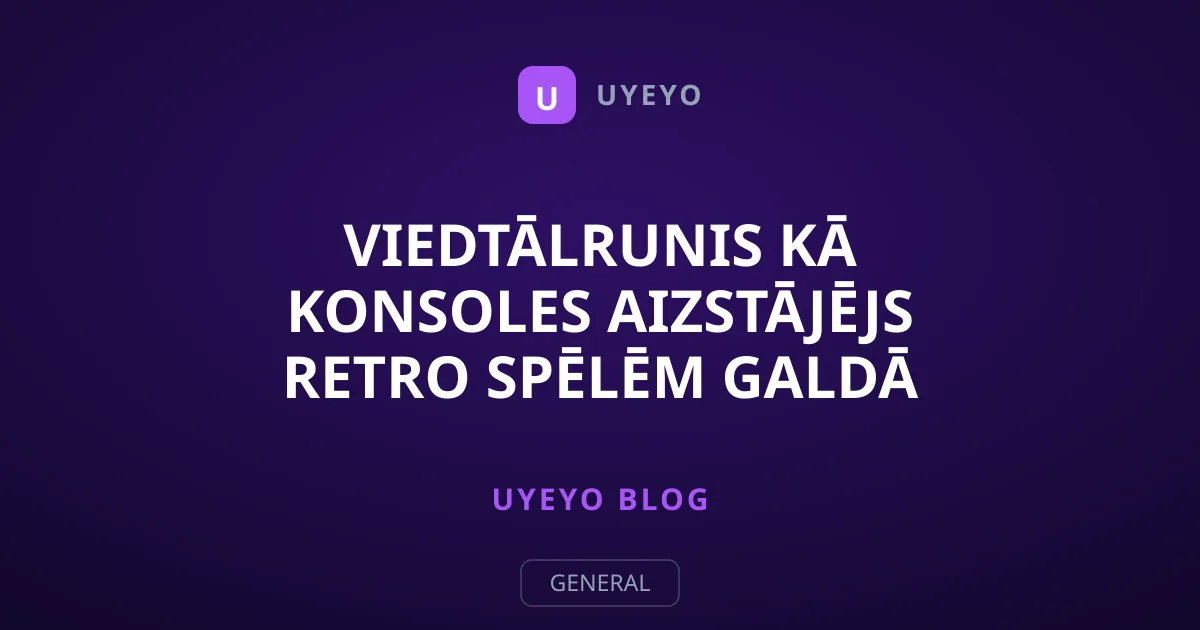 Viedtālrunis kā konsoles aizstājējs retro spēlēm galdā