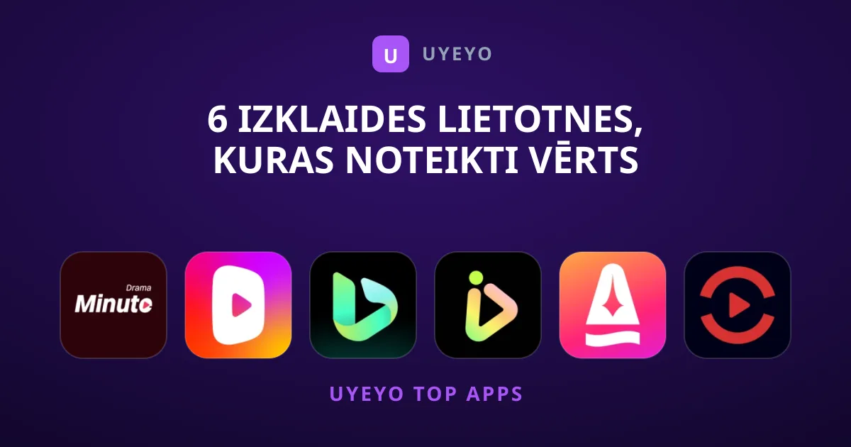 6 Izklaides lietotnes, kuras noteikti vērts lejupielādēt
